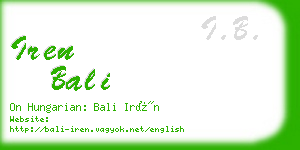 iren bali business card